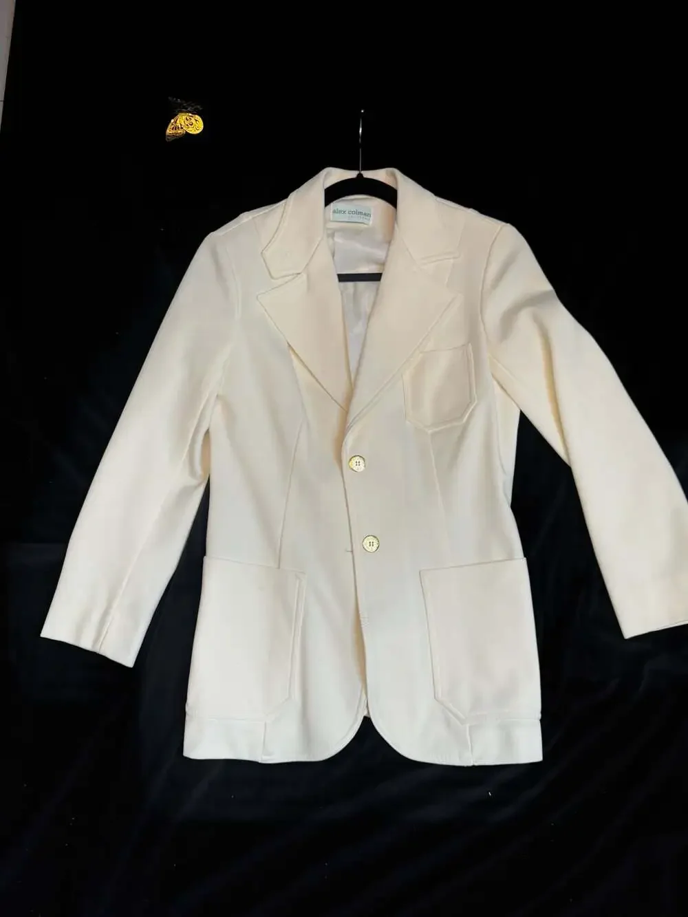 Vintage Alex Colman California Cream Two-Button Blazer Jacket - Picture 2 of 12